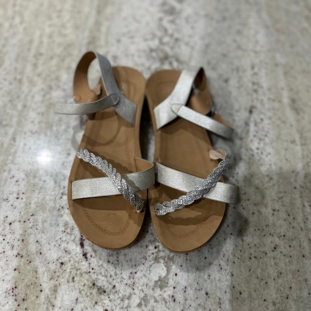 Girls Summer Sandals Silver Size 4